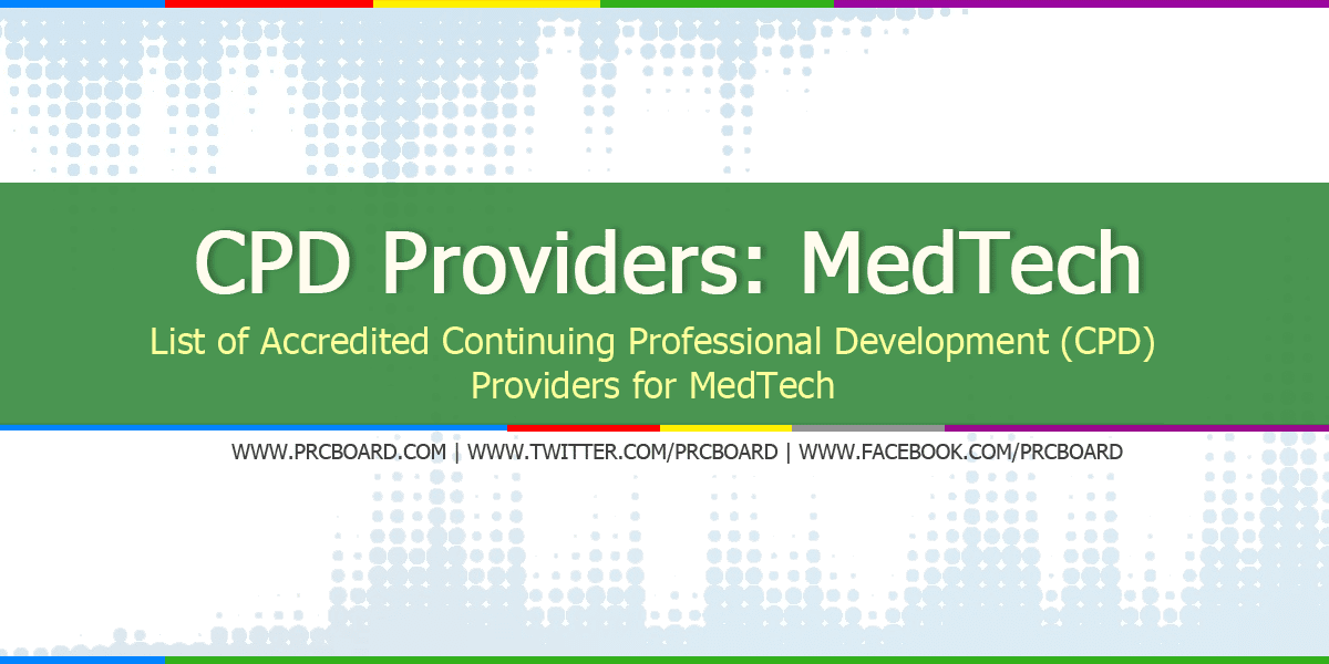 List of Accredited CPD Providers for MedTech