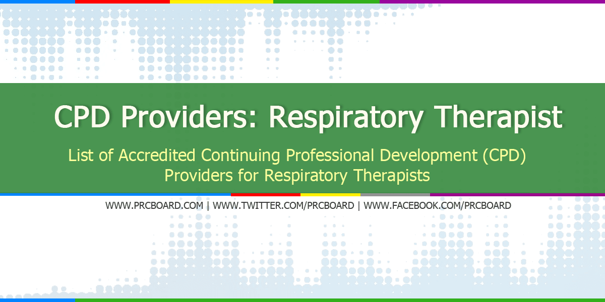 List of Accredited CPD Providers for Respiratory Therapy