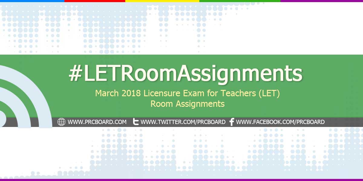 let room assignment march 2018