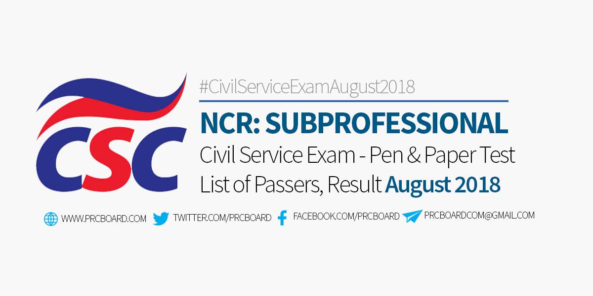 Ncr Passers April Civil Service Exam Cse Ppt Results Hot Sex Picture