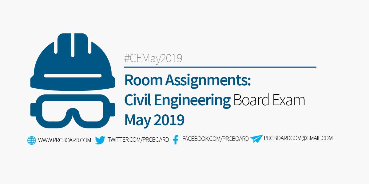 civil engineering board exam room assignments