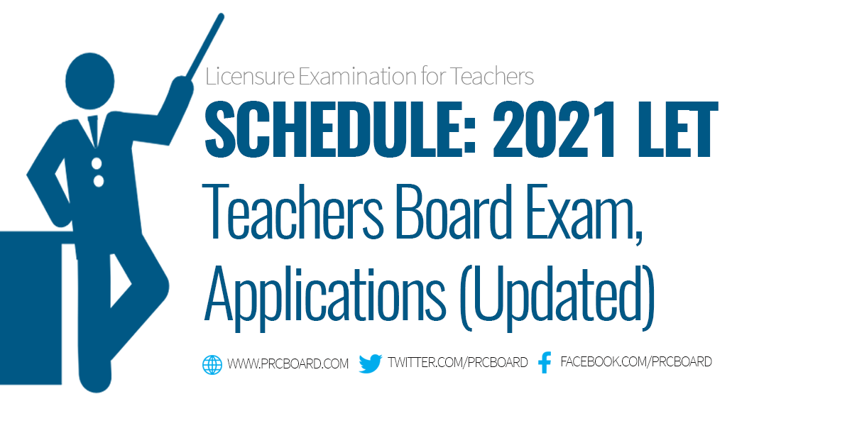 September 2021 Licensure Exam for Teachers LET Schedule (Updates)