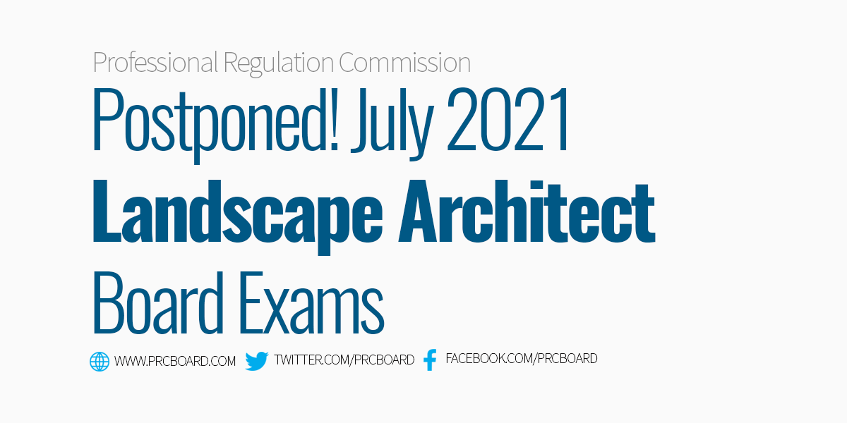 Landscape Architect July 2021 Postponed