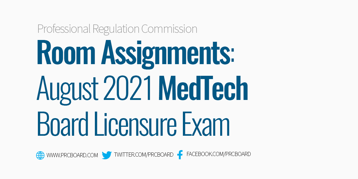 medtech board exam room assignment 2023