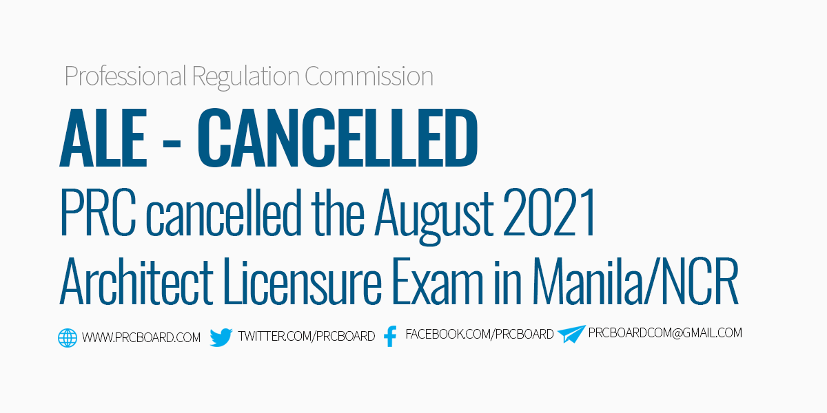 Architect Board Exam Cancelled Manila