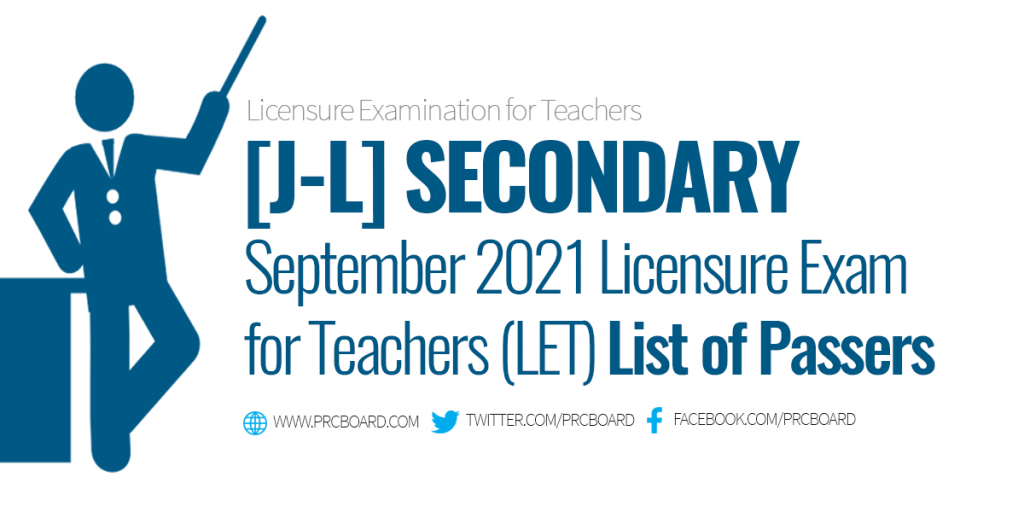 J-L Passers September 2021 LET Secondary Level