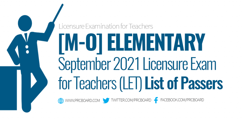 M-O Passers September 2021 LET Elementary Level