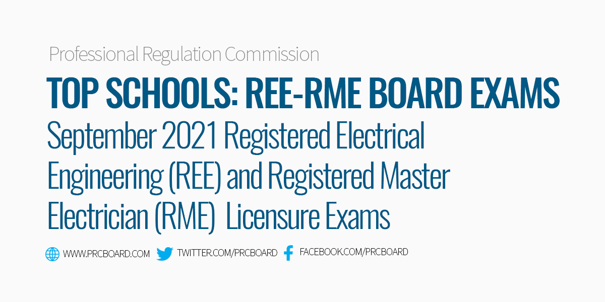 PERFORMANCE OF SCHOOLS September 2021 Electrical Engineering (REERME