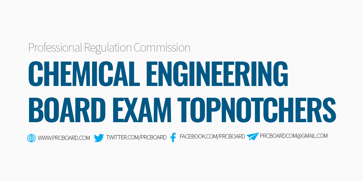 RESULTS May 2022 Chemical Engineer Board Exam, Topnotchers