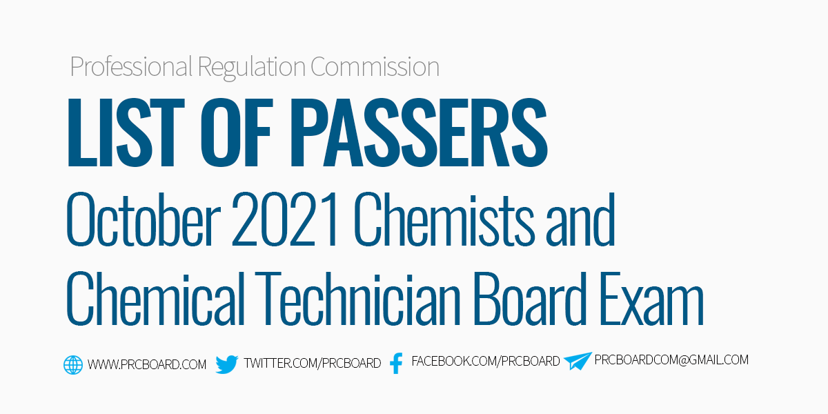Chemical Technician Board Exam 2024 Passers Kylie Jacquelin