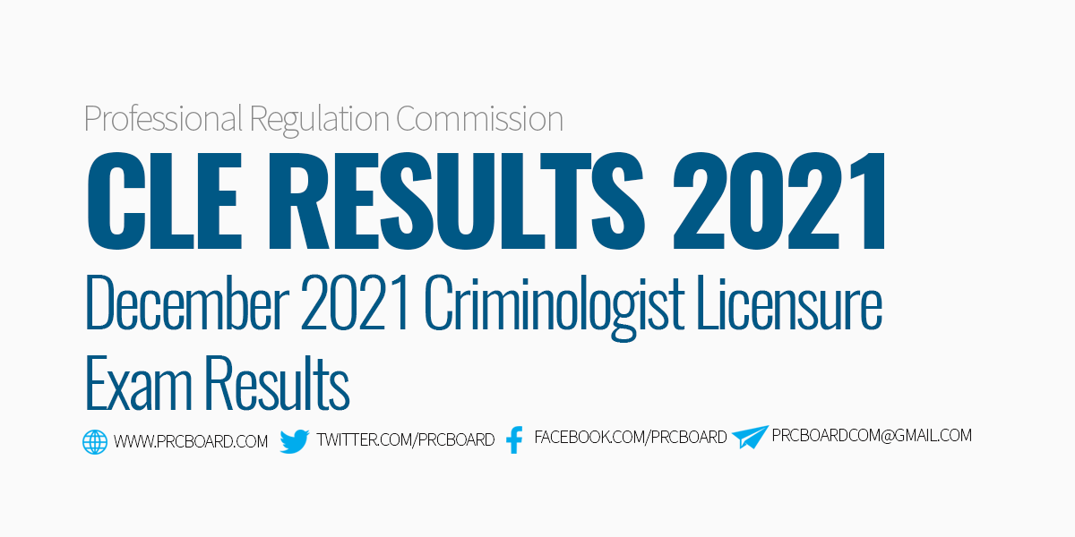 CLE Criminology Board Exam Result December 2021