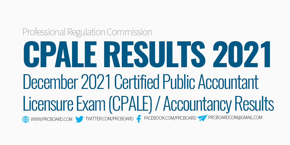 CPALE Result Passers December 2021