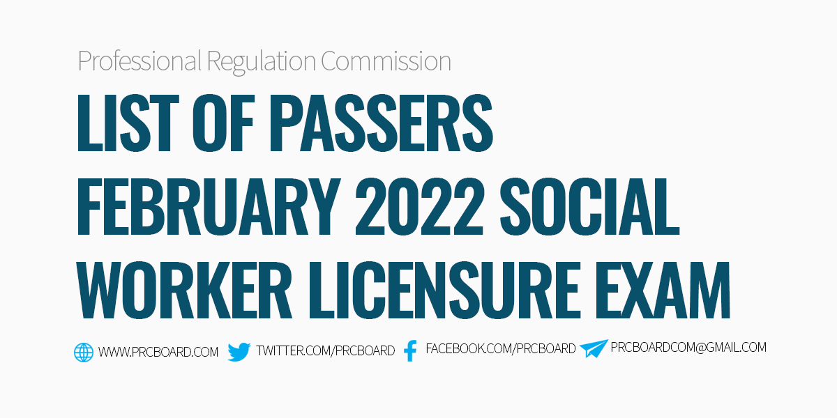 List of Passers SWLE February 2022 Results