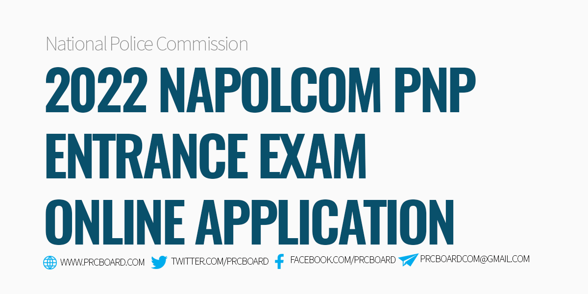 NAPOLCOM PNP Entrance Exam 2022 Application