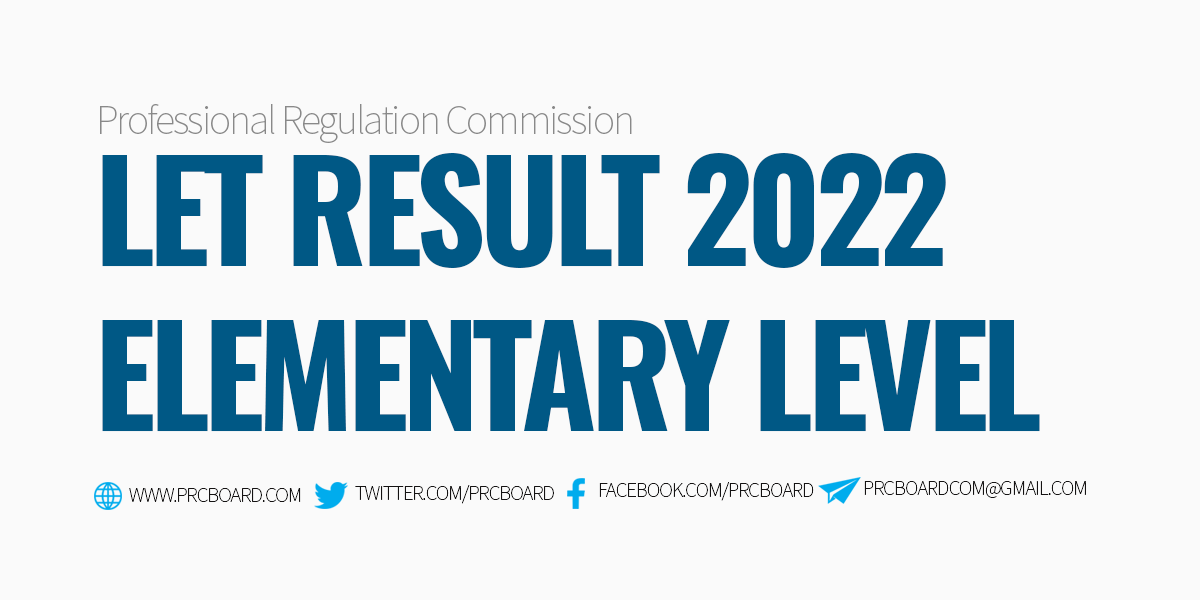 LET Result 2022 Elementary Level