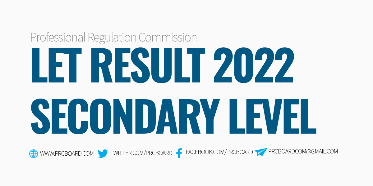LET Result October 2022 Secondary Level