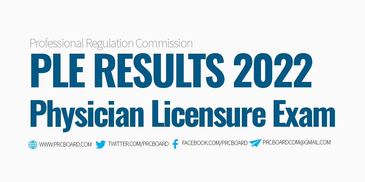 PLE RESULT 2023 Physician Licensure Exam Passers