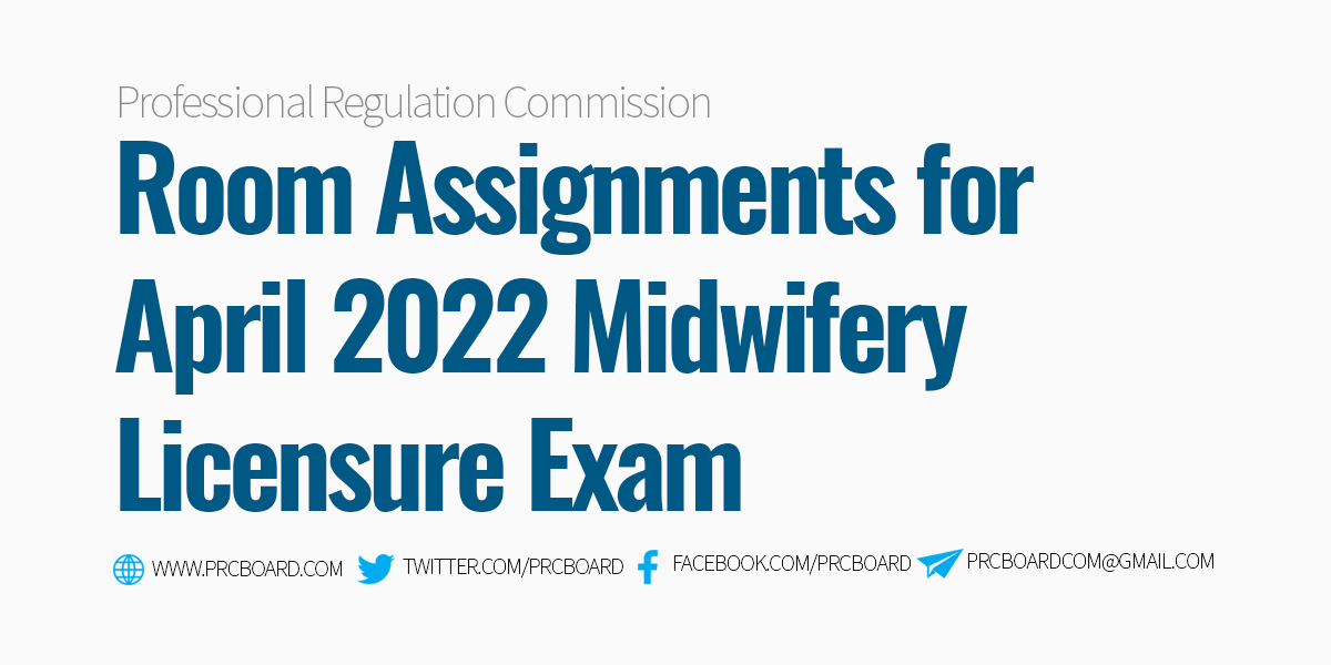 prc room assignment midwifery 2022
