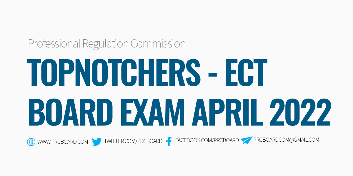 ECT TOPNOTCHERS April 2022 Electronics Technician Board Exam Results