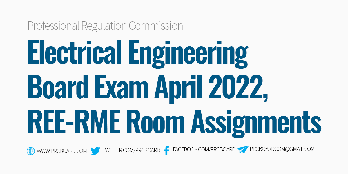 ROOM ASSIGNMENTS April 2022 Registered Electrical Engineer, Registered
