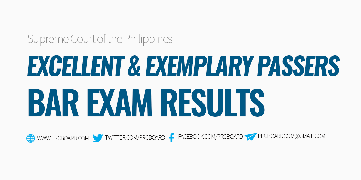 EXCELLENT & EXEMPLARY PASSERS 2022 Bar Exam Results for Batch 20202021