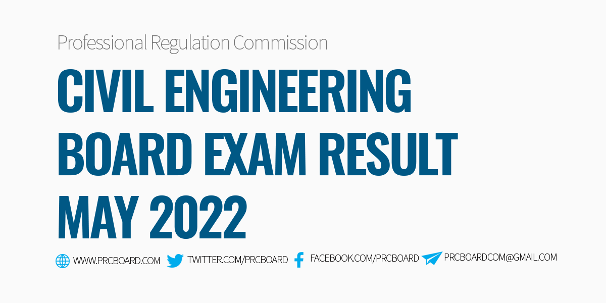 Civil Engineering Board Exam Result May 2022