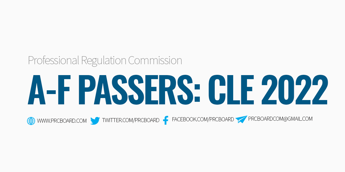 A-F Passers CLE June 2022