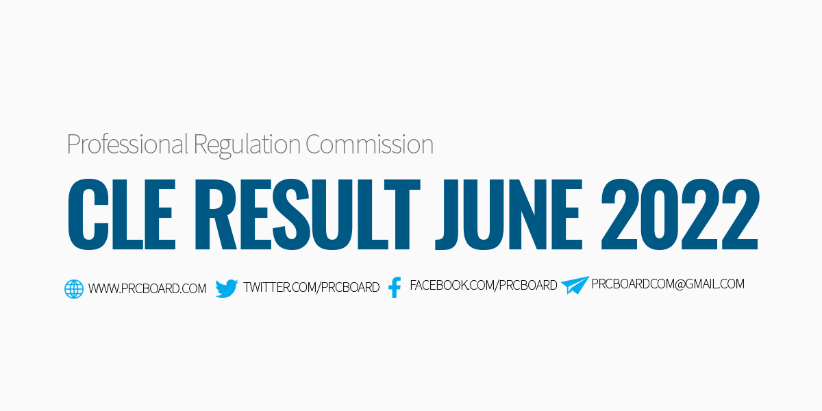 CLE Result Passers June 2022