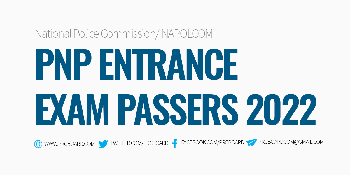 PNP Entrance Exam Passers December 2022