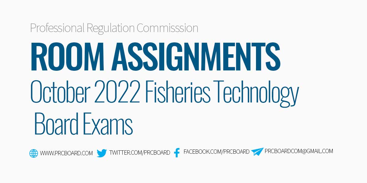 room assignment for fisheries technologist 2022