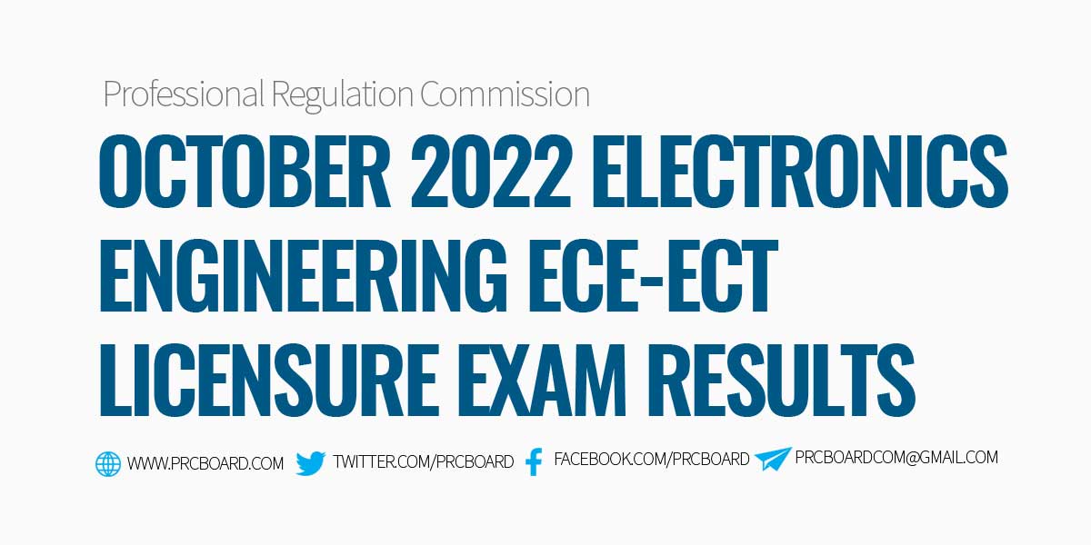 October 2022 Electronics Engineering Licensure Exam Results