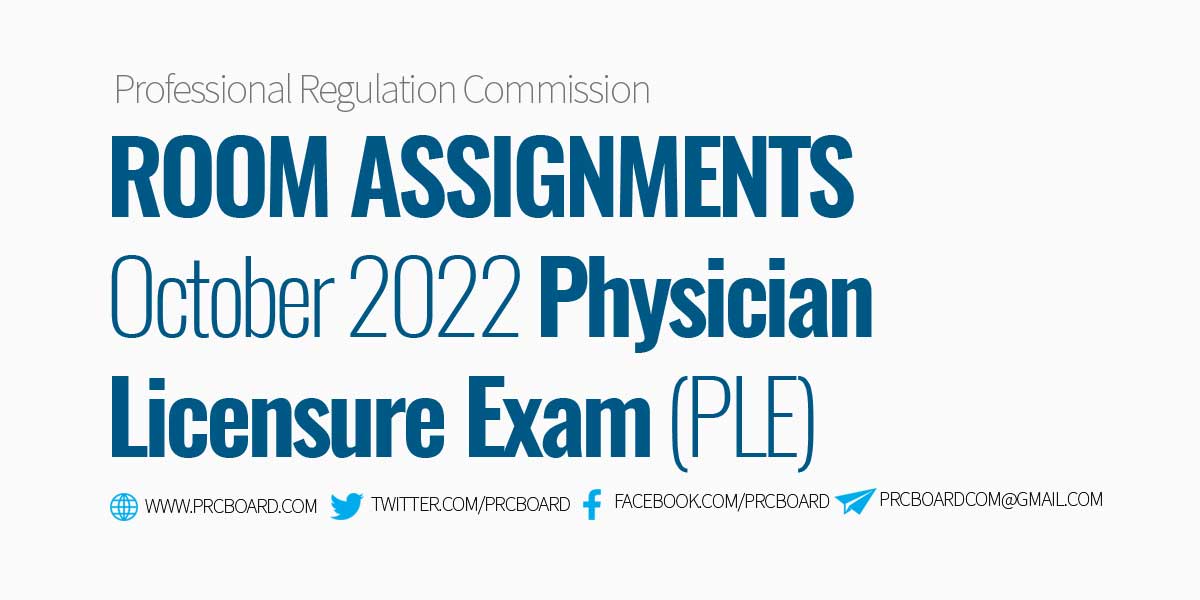 prc room assignment ple november 2022