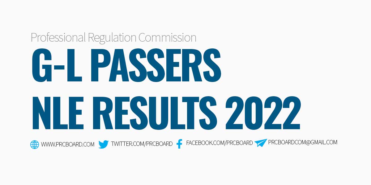 GL Passers NLE Results November 2022