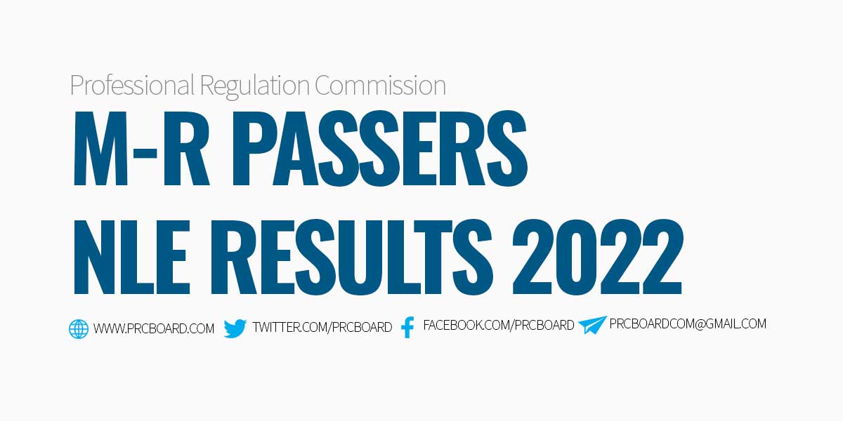 M-R Passers NLE Results November 2022