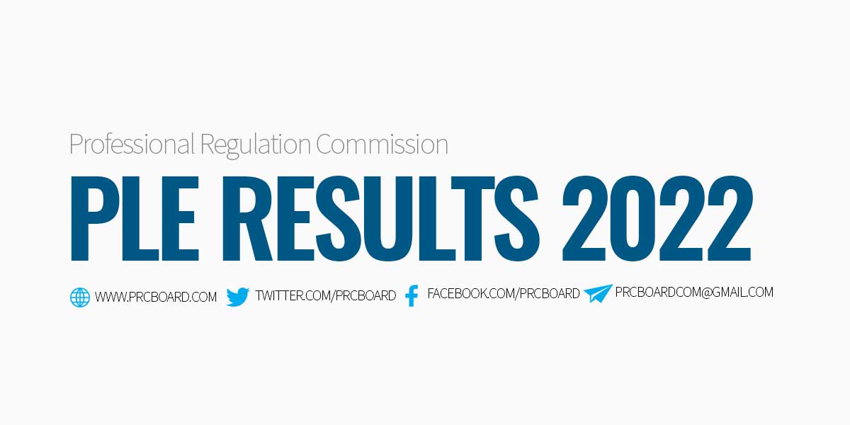 PLE RESULTS OCTOBER 2022 Physician Board Exam List of Passers and