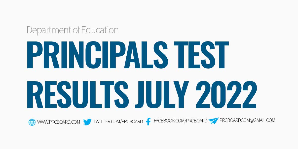 Principals Test Results July 2022 NQESH 2021 List of Passers