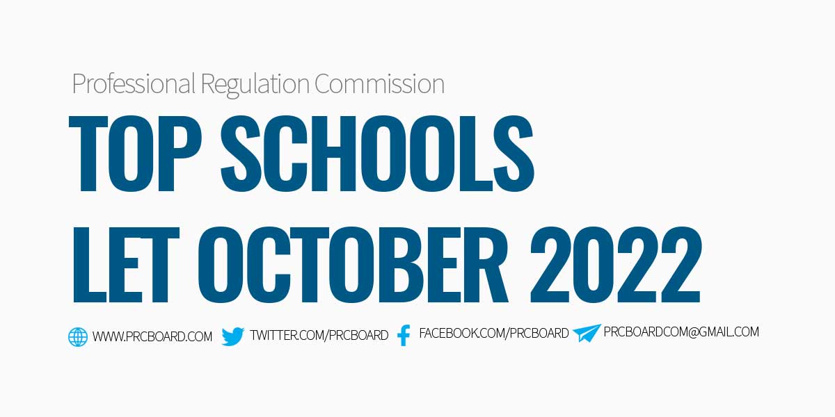 Top Performing Schools LET October 2022