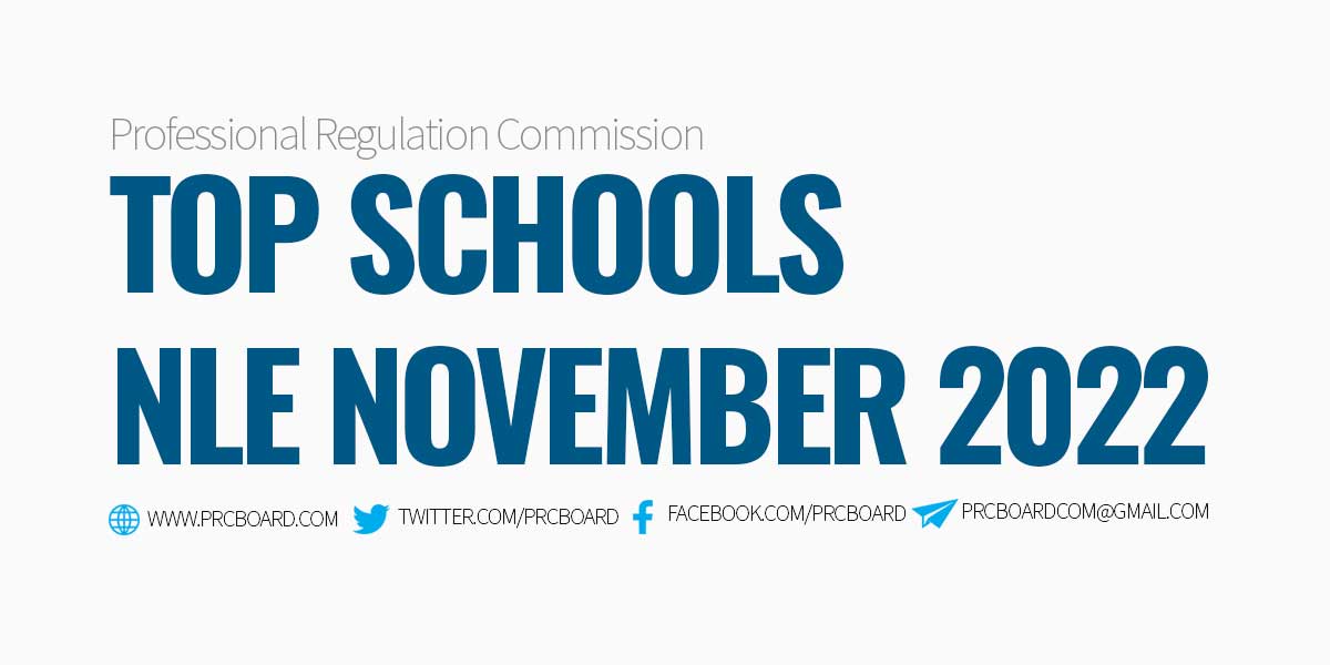 PERFORMANCE OF SCHOOLS November 2022 NLE Results