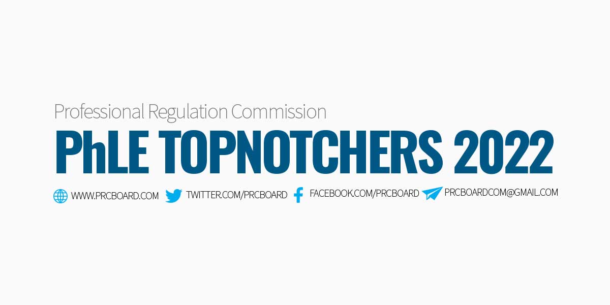 TOPNOTCHERS November 2022 Pharmacist Licensure Exam PhLE Top 10
