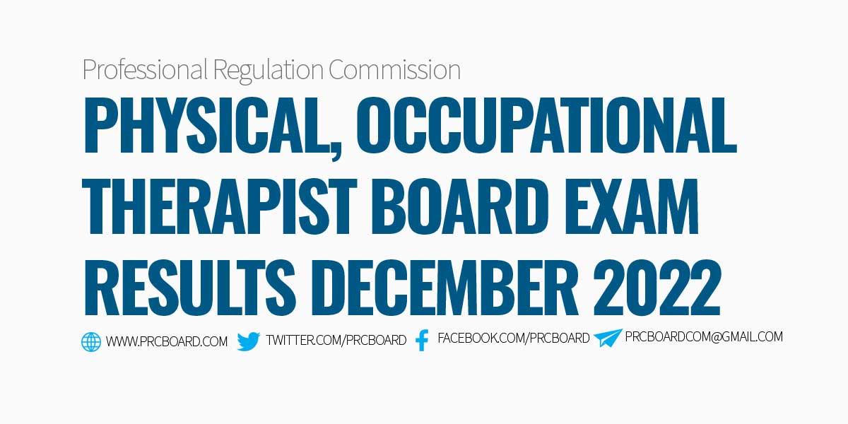 FULL RESULTS December 2022 Physical, Occupational Therapist (PTOT