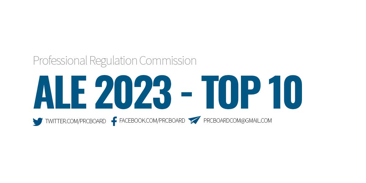 RESULT January 2023 Architect ALE Board Exam, Top 10 Examinees