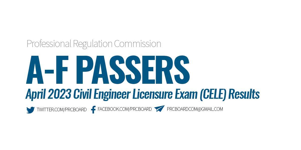 AF Passers April 2023 Civil Engineer CE Board Exam Results