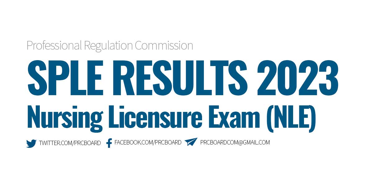SPLE NLE RESULTS April 2023 Nursing Licensure Exam Passers (Middle