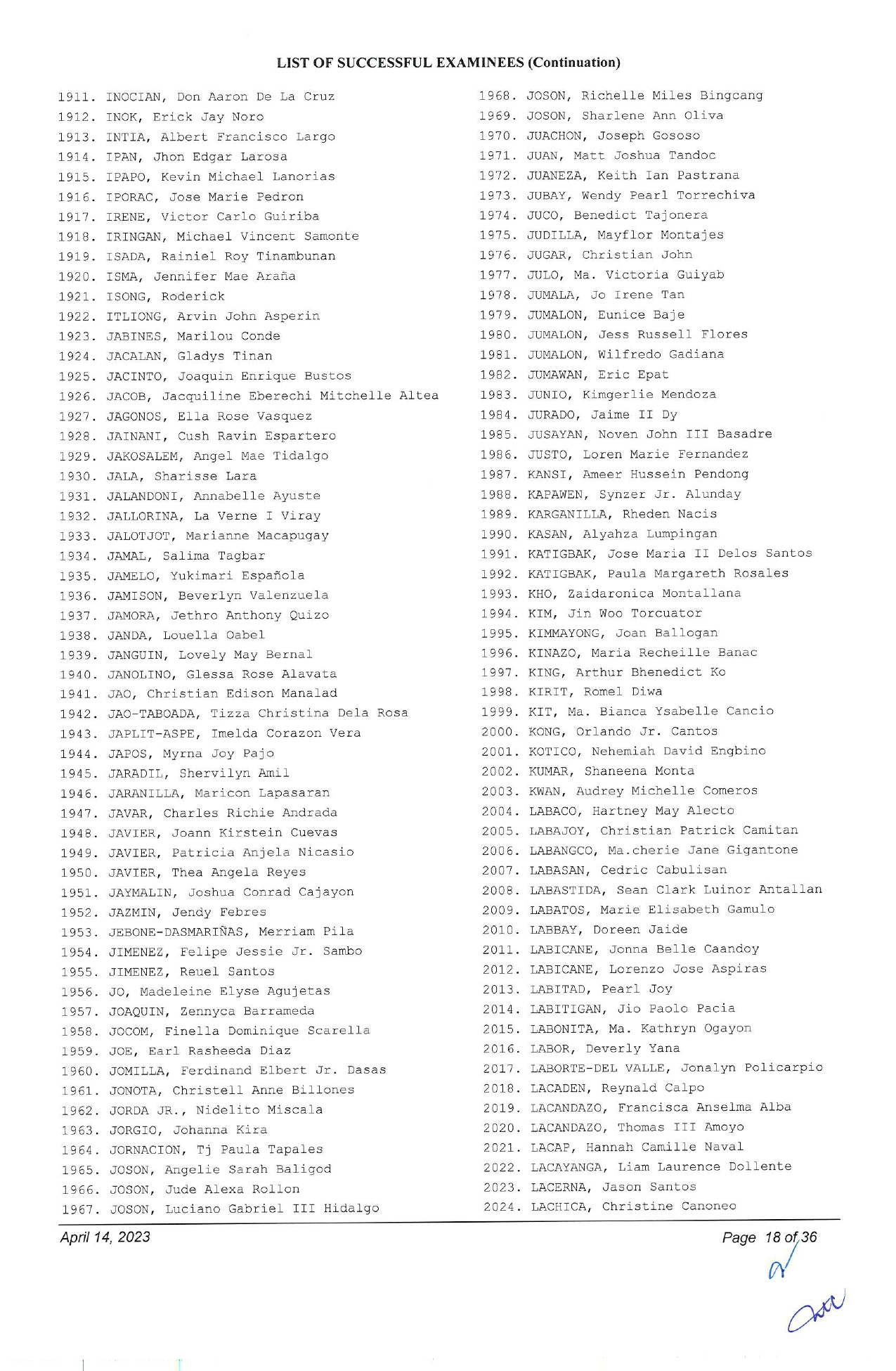 BAR EXAM RESULTS 2022 List of Passers and Topnotchers
