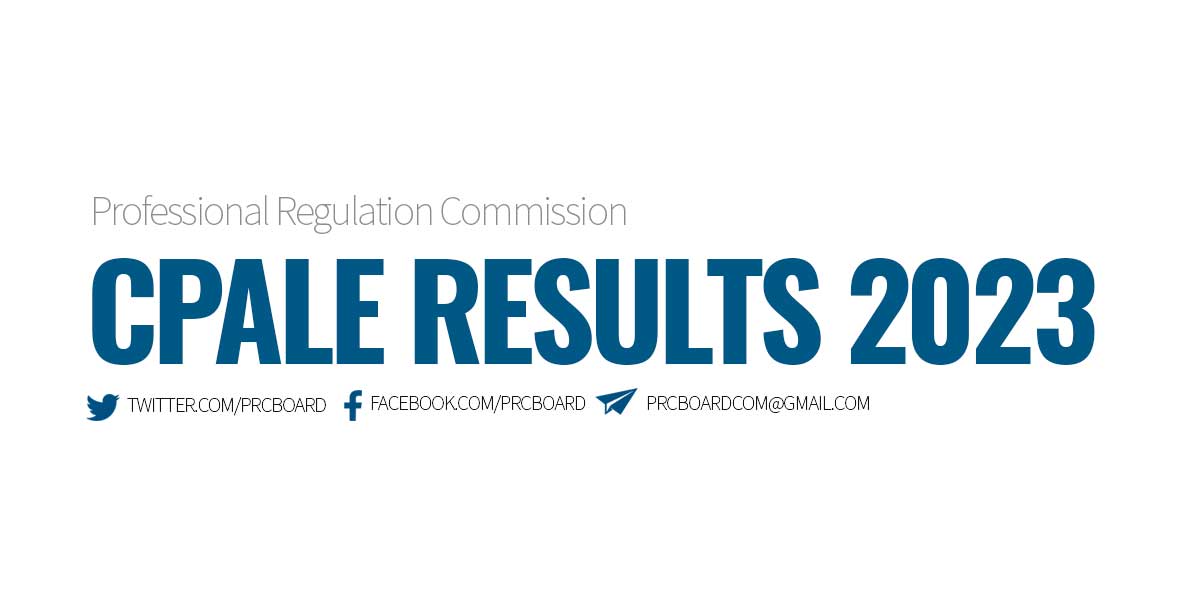 CPALE RESULTS SeptemberOctober 2023 Accountancy CPA Board Exam Passers