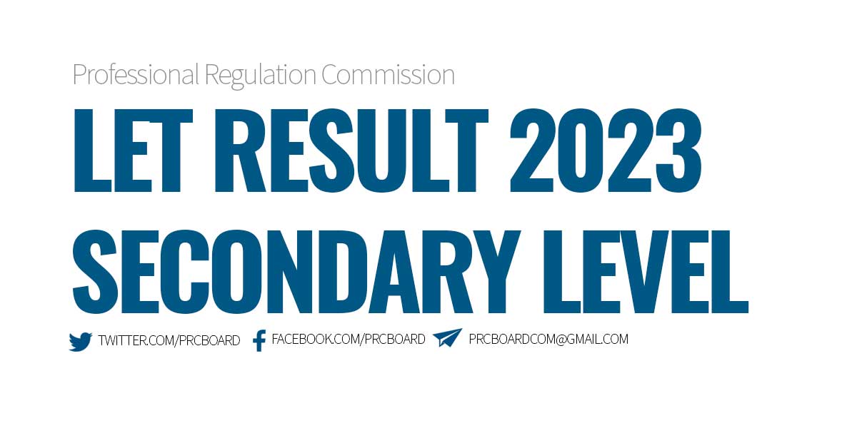 LET Result 2023 Secondary Level