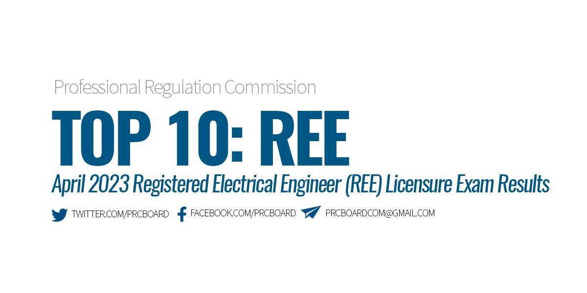 TOP 10 REE April 2023 Registered Electrical Engineer Board Exam