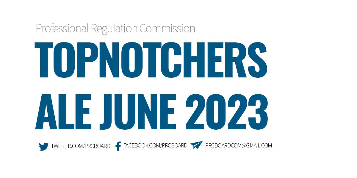 June 2023 ALE Topnotchers