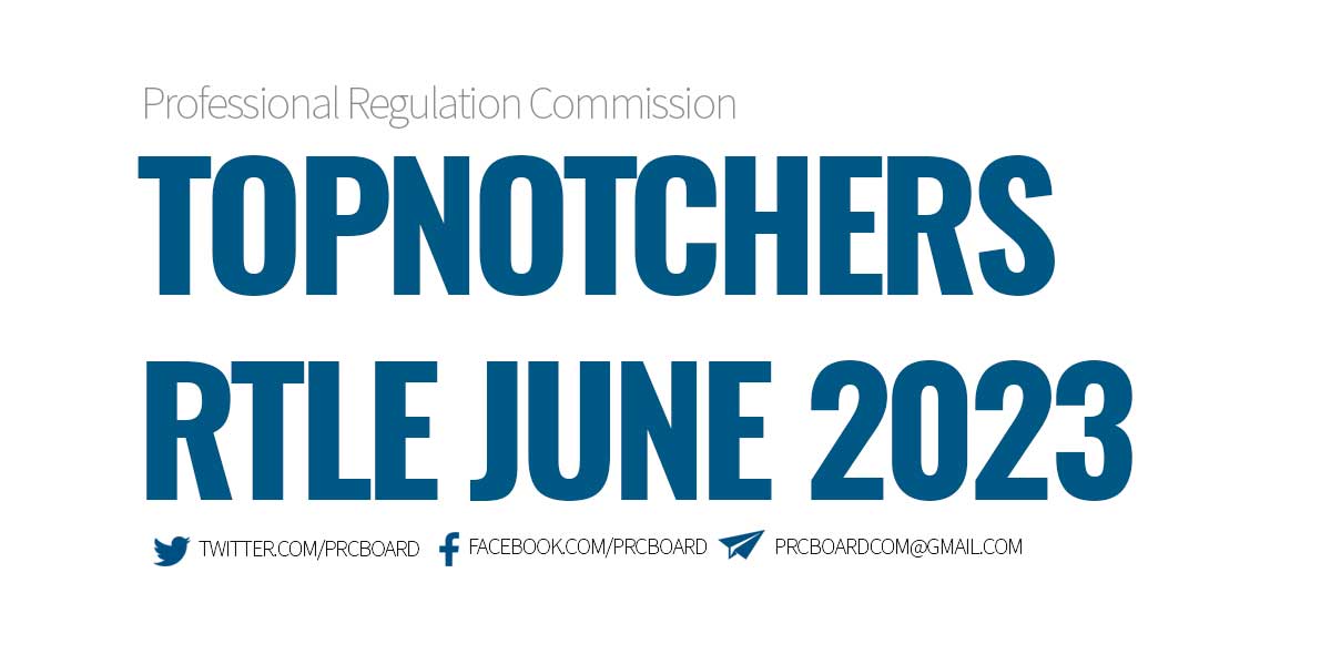 List of Topnotchers June 2023 RTLE