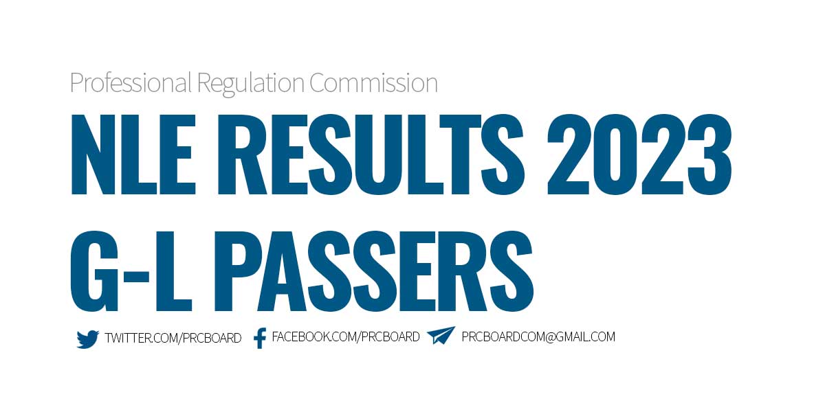 GL Passers NLE Results May 2023